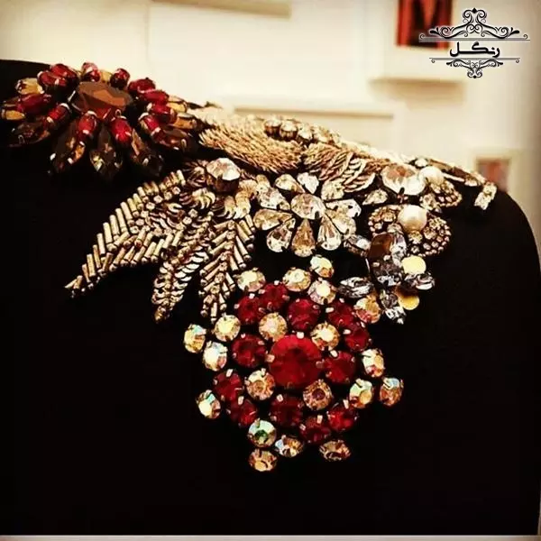 مدل مانتو و لباس مجلسی کار شده سنگ دوزی جواهر دوزی جدید