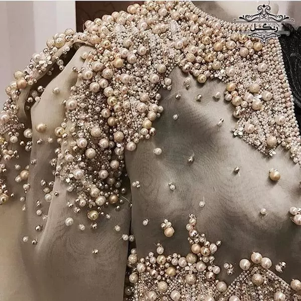 مدل مانتو و لباس مجلسی کار شده سنگ دوزی جواهر دوزی جدید