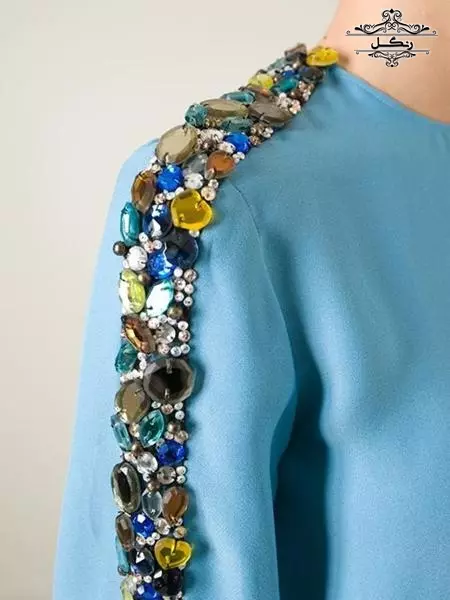 مدل مانتو و لباس مجلسی کار شده سنگ دوزی جواهر دوزی جدید