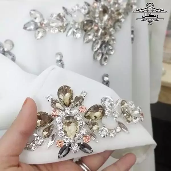 مدل مانتو و لباس مجلسی کار شده سنگ دوزی جواهر دوزی جدید