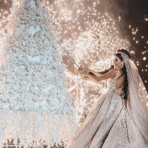 آتش بازی و نورافشانی در عروسی | آتش بازی کیک و رقص و ورود عروس داماد