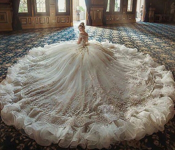 عکس های رویایی از لباس عروس رویایی دنباله دار و پرنسسی
