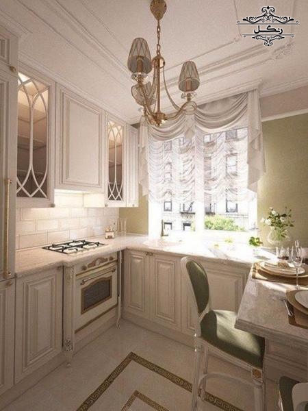 مدل دکوراسیون و کابینت آشپزخانه سفید عروس