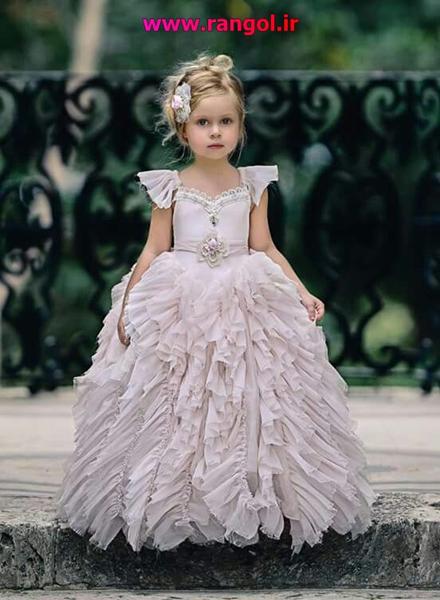 مدل لباس پرنسسی دختر کوچولوها برای پیراهن تولد دختر بچه ها