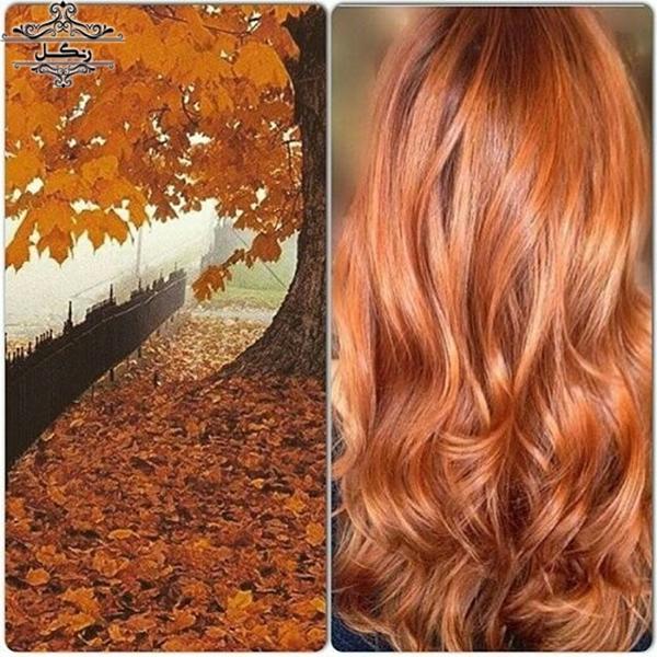 رنگ مو شاد و گرم مناسب فصل پاییز و فصل های سرد