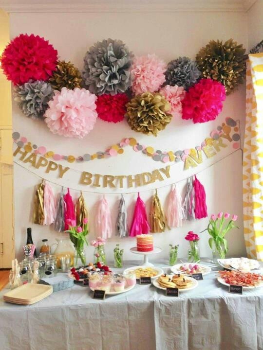 ایده تم تولد گل توپی فومی کاغذ کشی تشریفات تولد