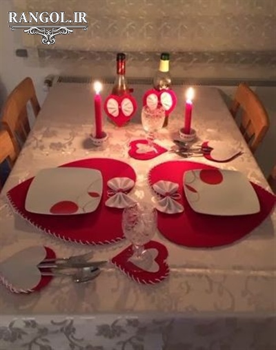 ایده های تزیین عاشقانه و رمانتیک میز تولد سورپرایزی با گل و شمع
