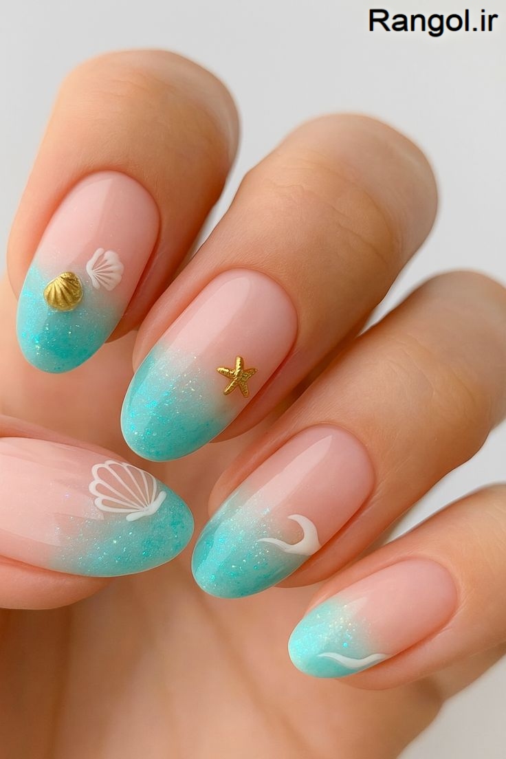 طراحی ناخن تابستانی رنگ شاد ایده طراحی ناخن تابستونی جدید شیک