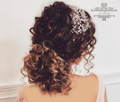 مدل شینیون مو فر مدل مو فرفری مدل شینیون مو فر مدل مو فرفری عروس