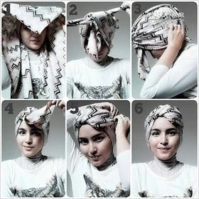 مدل بستن توربان شال روسری
